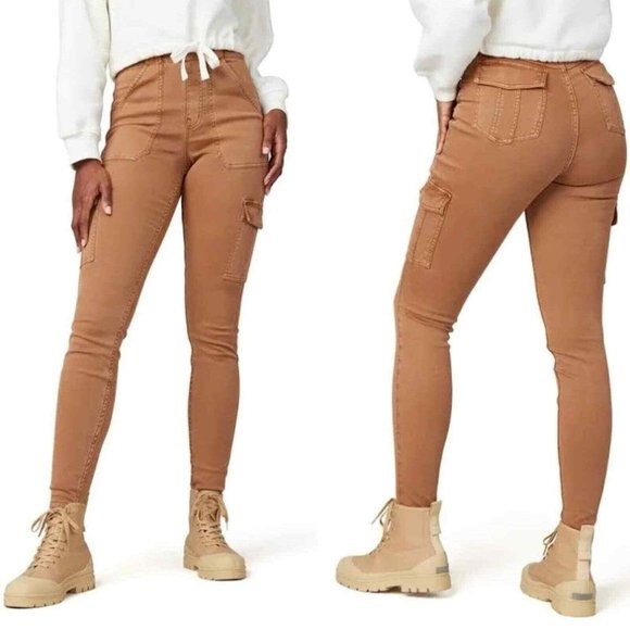 Spanx Stretch Twill Ankle Cargo Pant in Honey Glow New - Picture 1 of 5